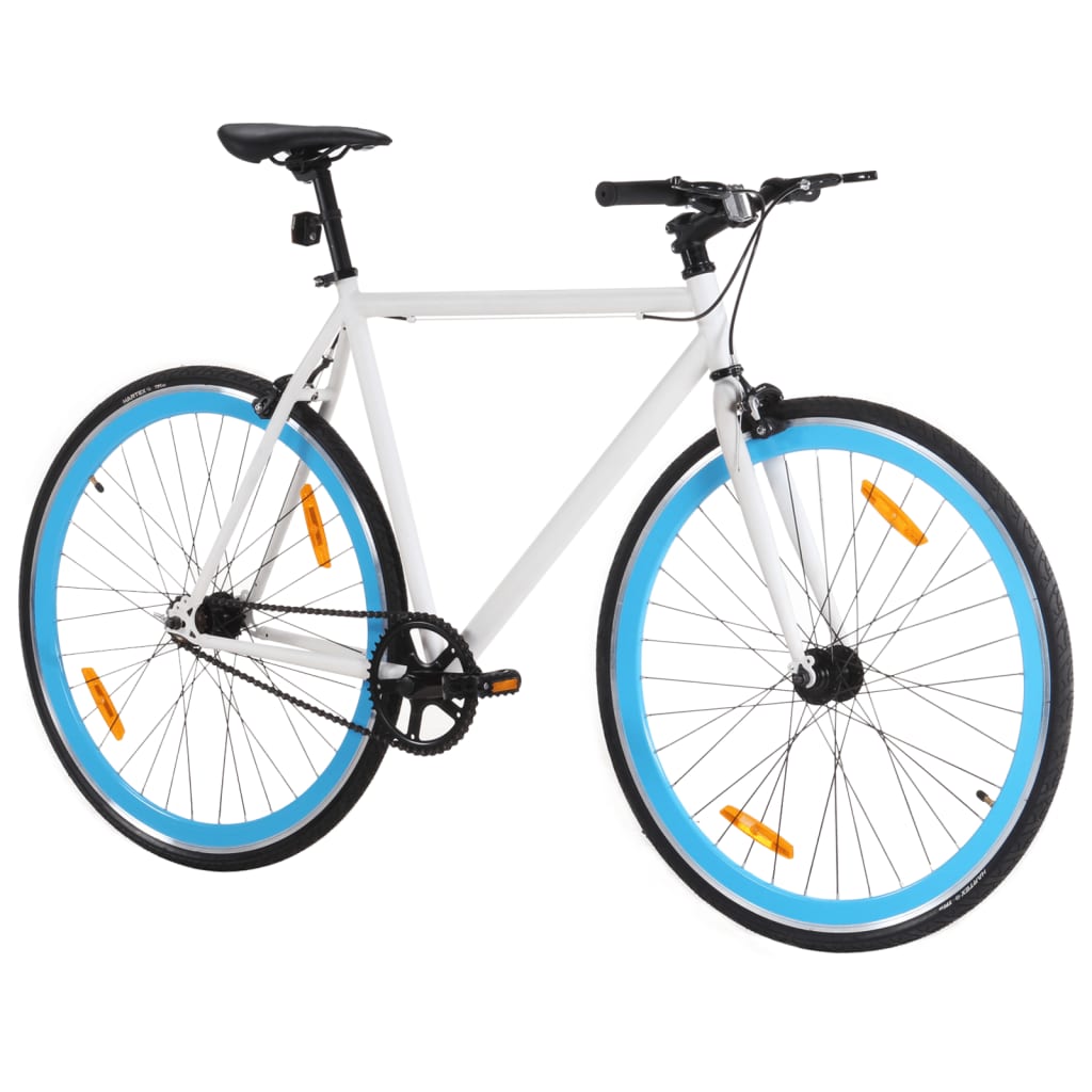 Bicicletta a Scatto Fisso Bianca e Blu 700c 51 cmcod mxl 114533