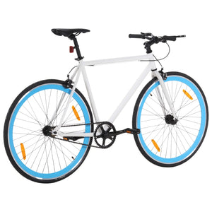 Bicicletta a Scatto Fisso Bianca e Blu 700c 51 cm 92270