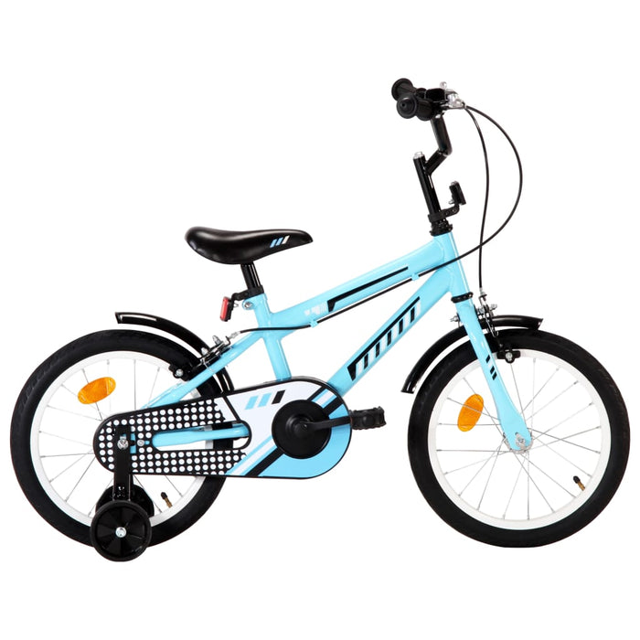 Bici per Bambini 16 Pollici Nera e Blu cod mxl 69731