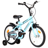 Bici per Bambini 16 Pollici Nera e Blu cod mxl 69731