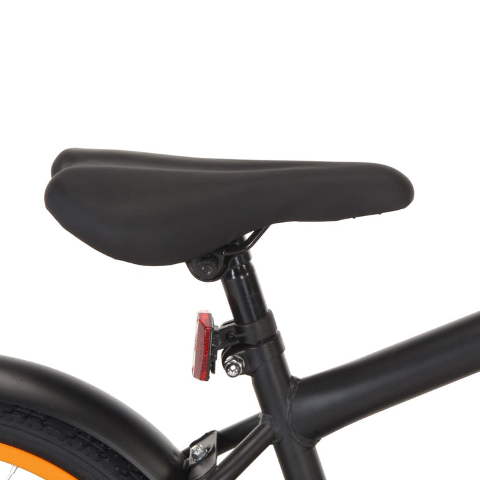 Bici per Bambini con Trasportino Frontale 18'' Nero e Arancione