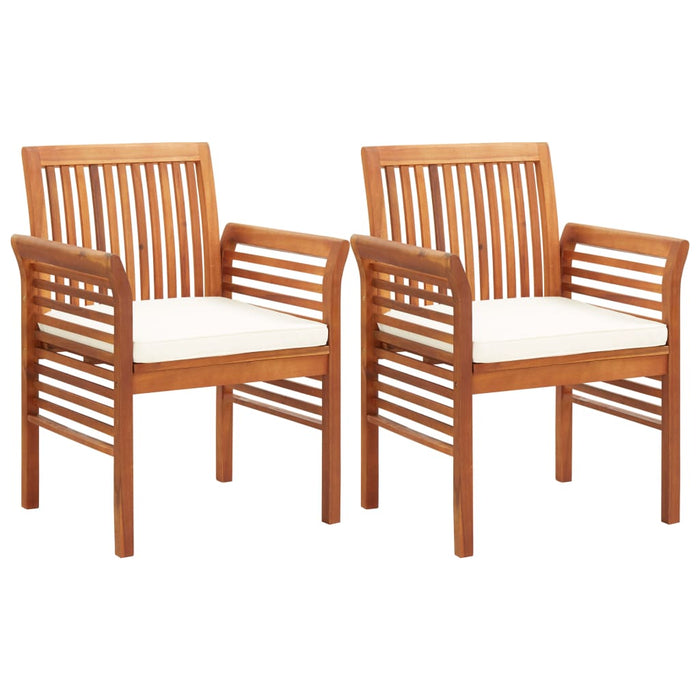 Set da Pranzo da Giardino 3 pz con Cuscini Massello di Acacia 278895