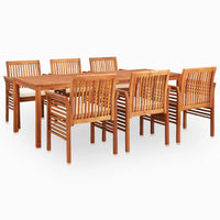 Set da Pranzo da Giardino 7 pz con Cuscini Massello di Acacia cod mxl 41581