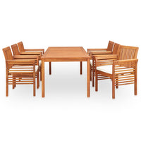 Set da Pranzo da Giardino 7 pz con Cuscini Massello di Acacia cod mxl 41581