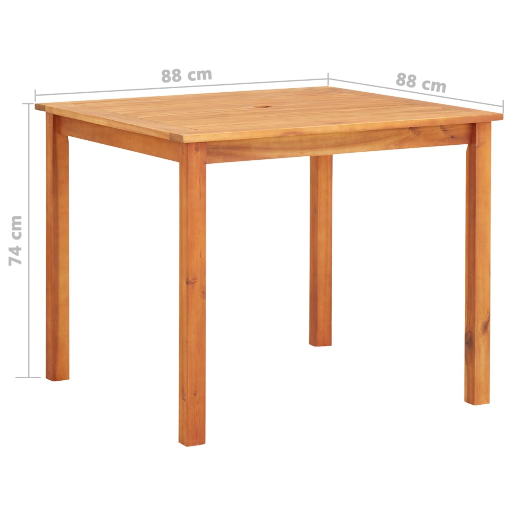 Set da Pranzo da Giardino 3 pz con Cuscini Massello di Acacia 278901