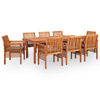 Set da Pranzo da Giardino 9 pz con Cuscini Massello di Acacia cod mxl 49922