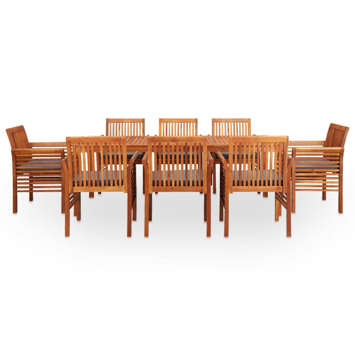 Set da Pranzo da Giardino 9 pz con Cuscini Massello di Acacia cod mxl 49922