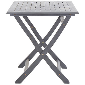 Set da Pranzo per Giardino 5 pz Legno Massello di Acacia Grigio cod mxl 40800