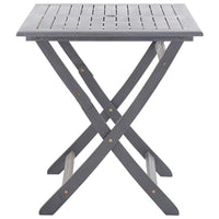 Set da Pranzo per Giardino 7 pz Legno Massello di Acacia Grigio cod mxl 46445