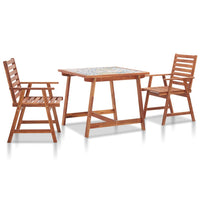 Set da Pranzo da Giardino 3 pz Piano a Mosaico e Legno Acacia 278927