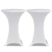 Coperture Verticali per Tavolo 4 pz Ø60 cm Bianco Elastico 279068