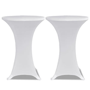 Coperture Verticali per Tavolo 4 pz Ø60 cm Bianco Elastico 279068