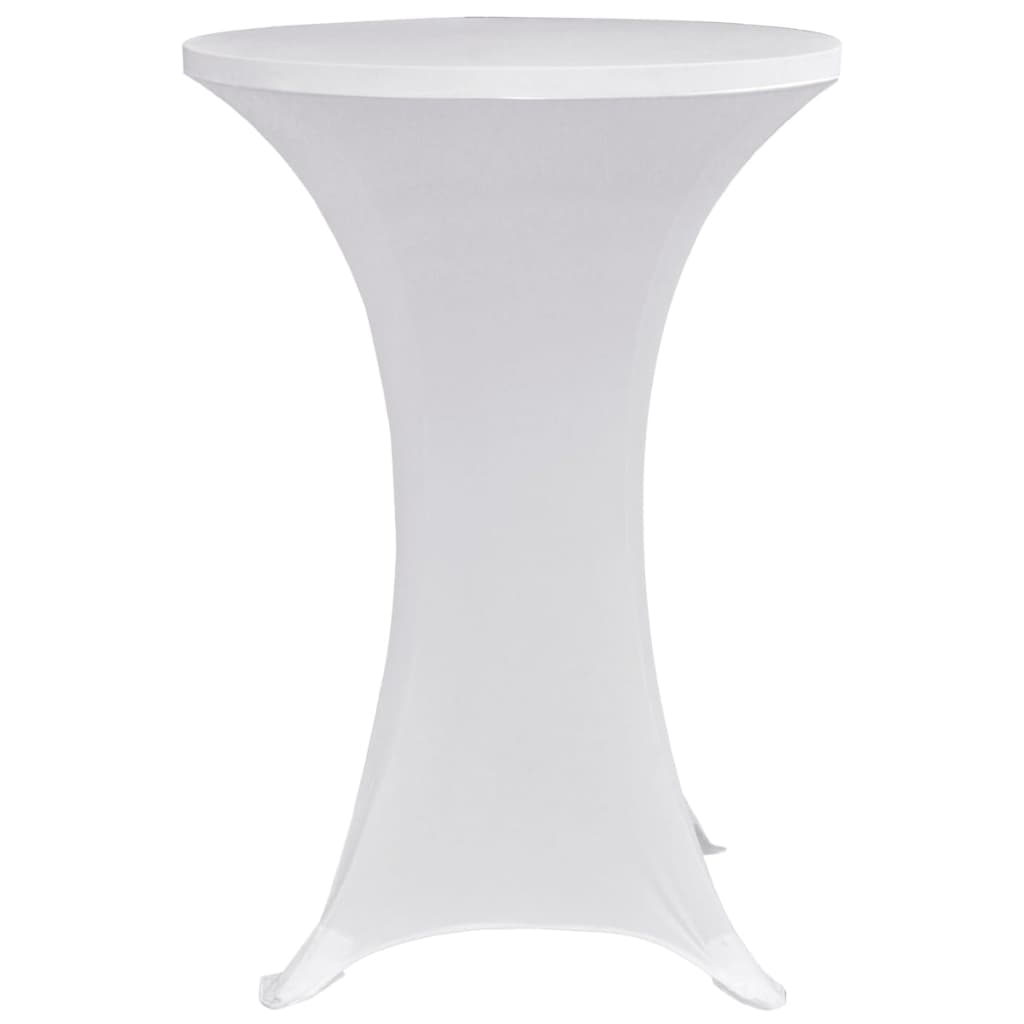 Coperture Verticali per Tavolo 4 pz Ø60 cm Bianco Elastico 279068