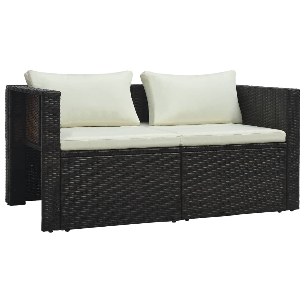 Set Divani da Giardino 6 pz con Cuscini in Polyrattan Marrone cod mxl 35658