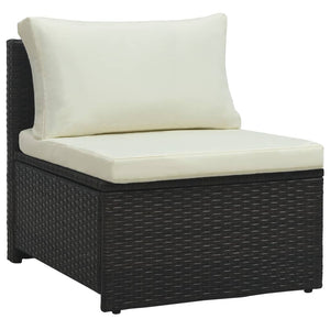 Set Divani da Giardino 6 pz con Cuscini in Polyrattan Marrone cod mxl 35658