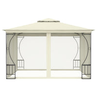 Gazebo con Rete 300x300x265 cm Crema 48595