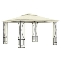 Gazebo con Rete 300x300x265 cm Crema 48595