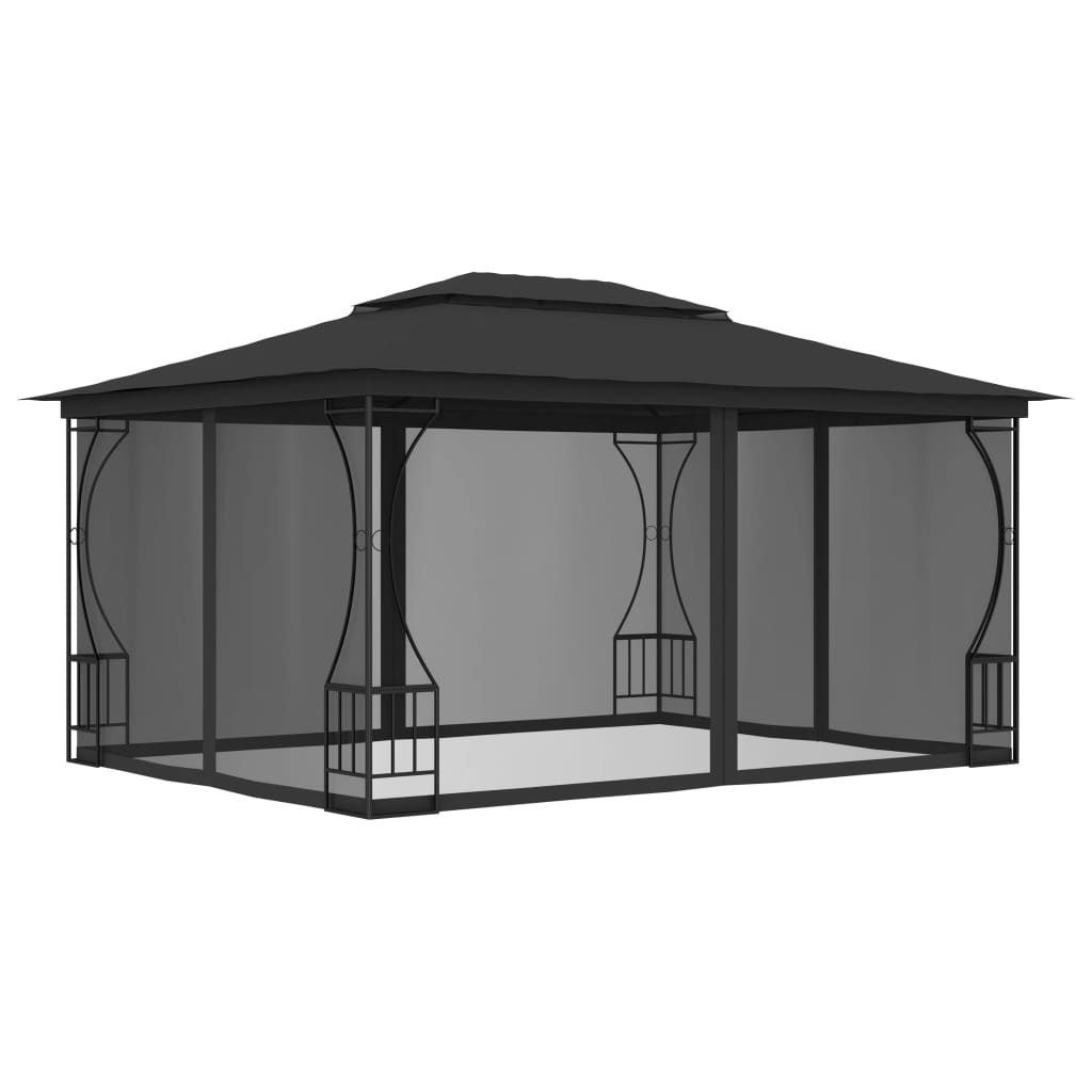 Gazebo con Rete 300x400x265 cm Antracite cod mxl 66273