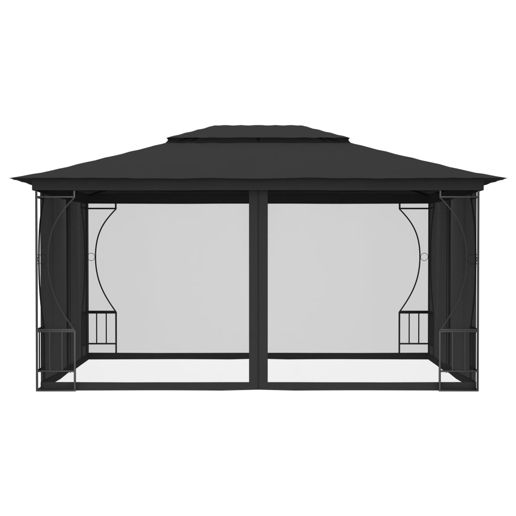 Gazebo con Rete 300x400x265 cm Antracite cod mxl 66273