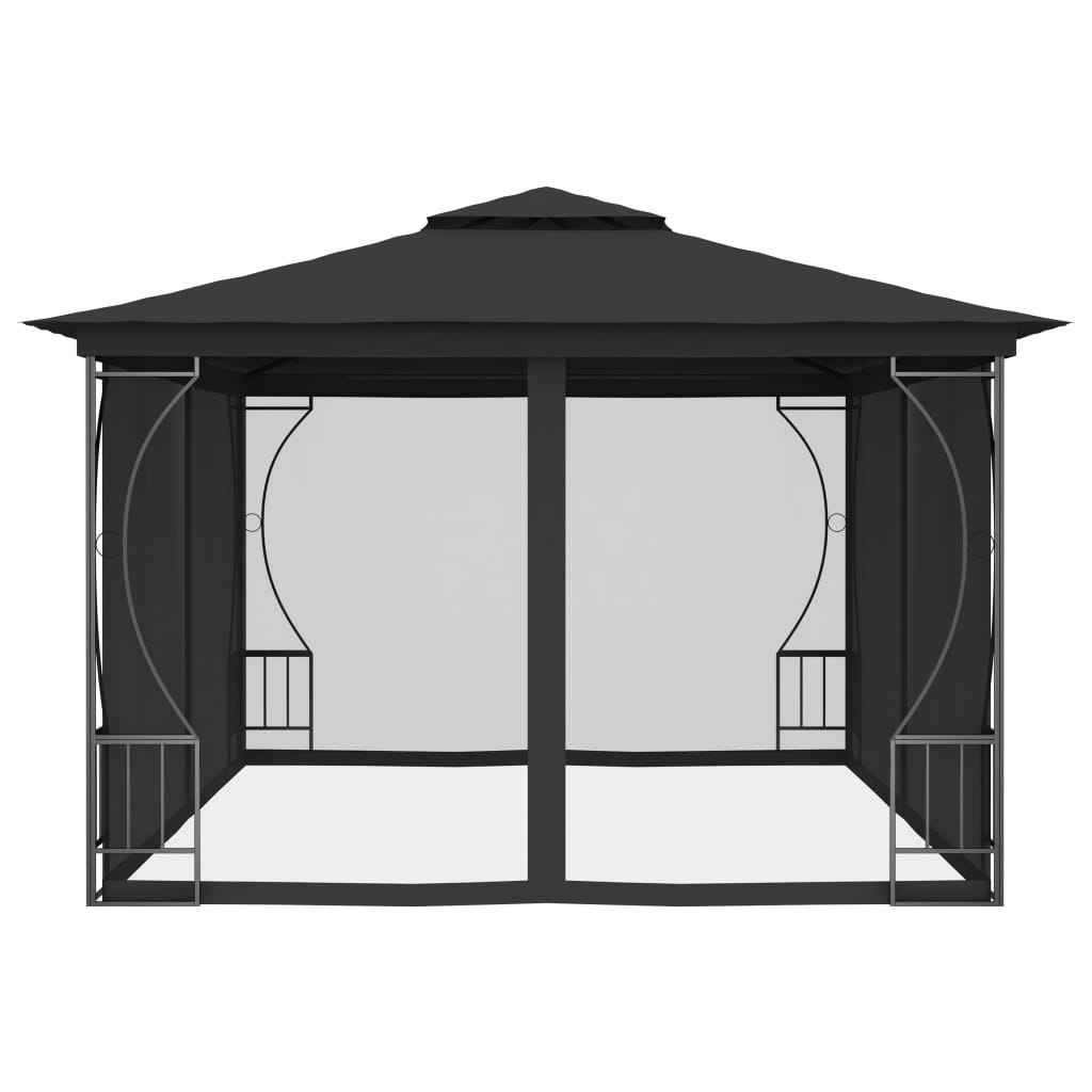 Gazebo con Rete 300x400x265 cm Antracite cod mxl 66273