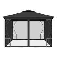 Gazebo con Rete 300x400x265 cm Antracite 48598