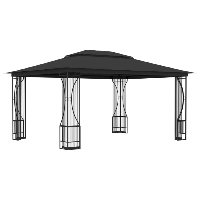 Gazebo con Rete 300x400x265 cm Antracite 48598