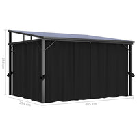 Gazebo con Tenda 405x294x244 cm Antracite