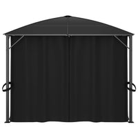 Gazebo con Tende 400x300x265 cm Antracite 48601