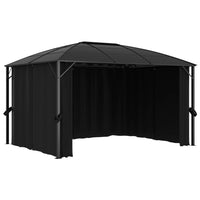 Gazebo con Tende 400x300x265 cm Antracite 48601