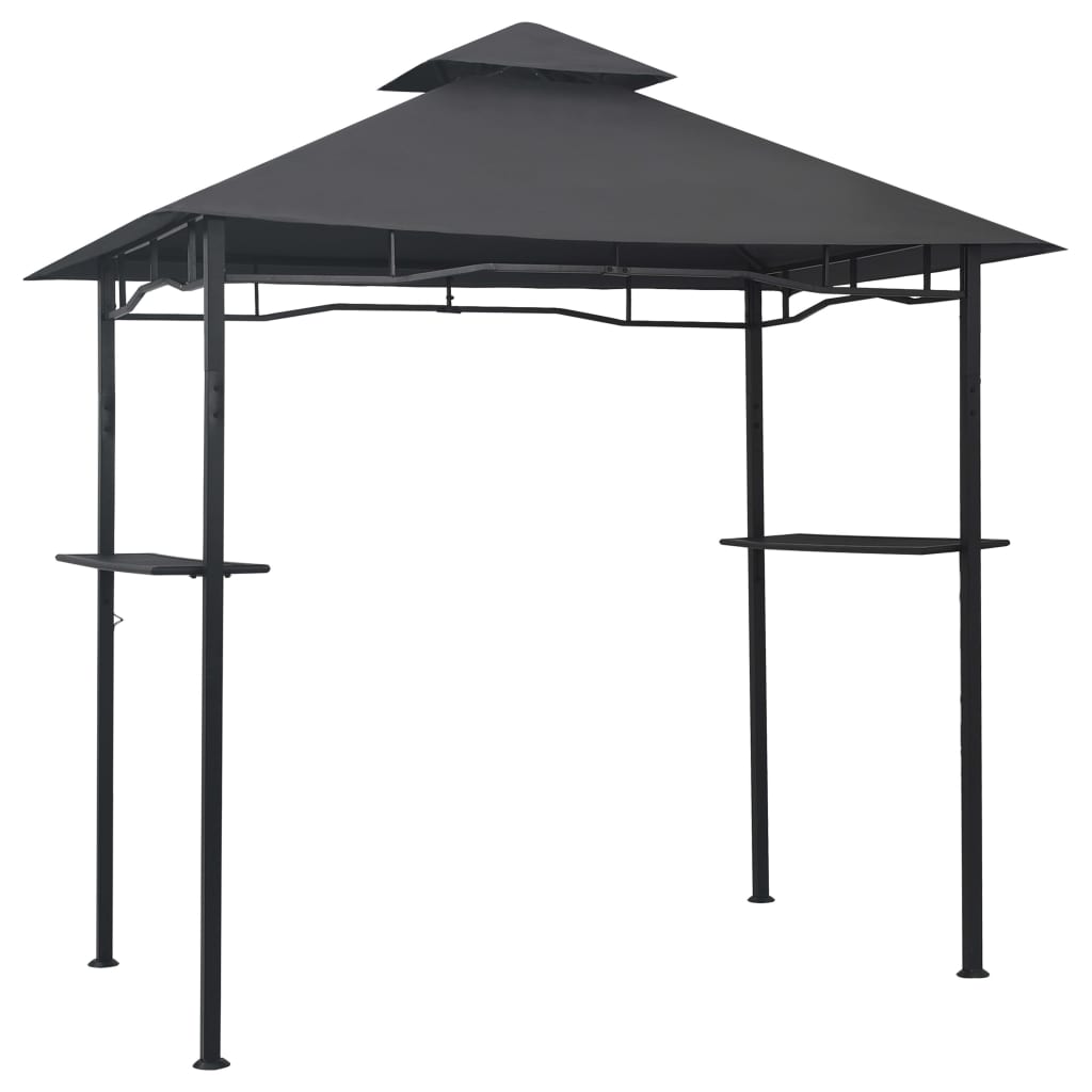 Gazebo per Barbecue 240x150x255 cm Antracite in Acciaio 48602