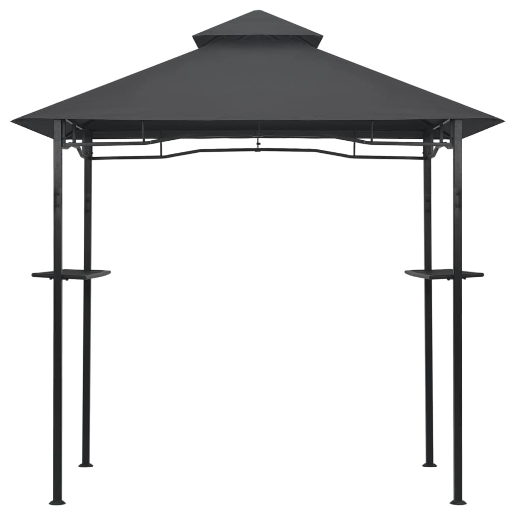 Gazebo per Barbecue 240x150x255 cm Antracite in Acciaio 48602