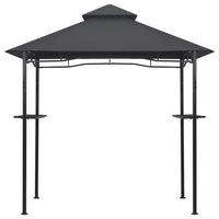 Gazebo per Barbecue 240x150x255 cm Antracite in Acciaio 48602