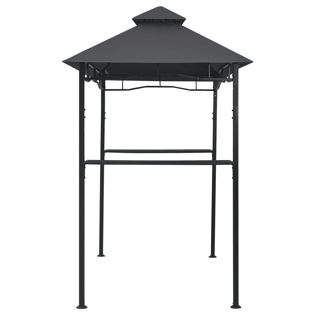 Gazebo per Barbecue 240x150x255 cm Antracite in Acciaio 48602