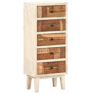 Cassettiera 45x30x105 cm in Legno Massello di Recupero 286537