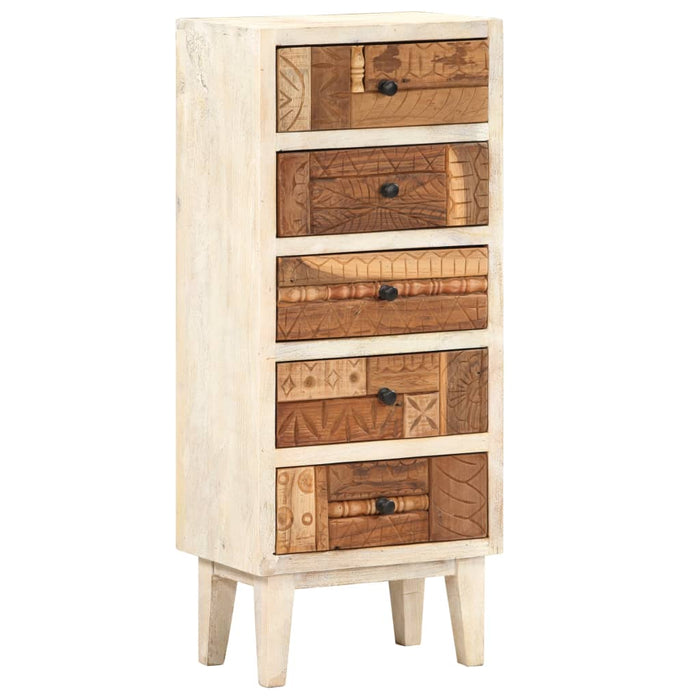 Cassettiera 45x30x105 cm in Legno Massello di Recupero 286537