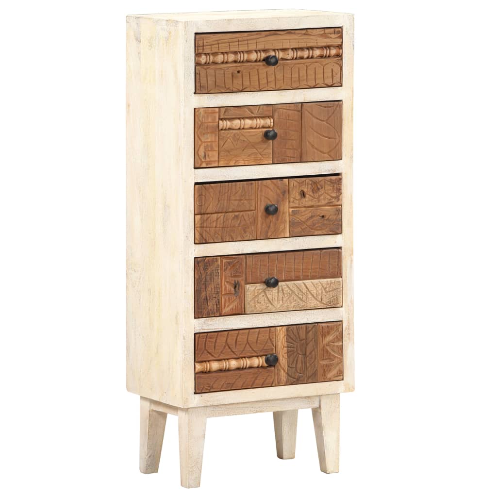 Cassettiera 45x30x105 cm in Legno Massello di Recupero cod mxl 41056