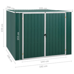 Capanno da Giardino Verde 195x198x159 cm in Acciaio Zincato cod mxl 65886