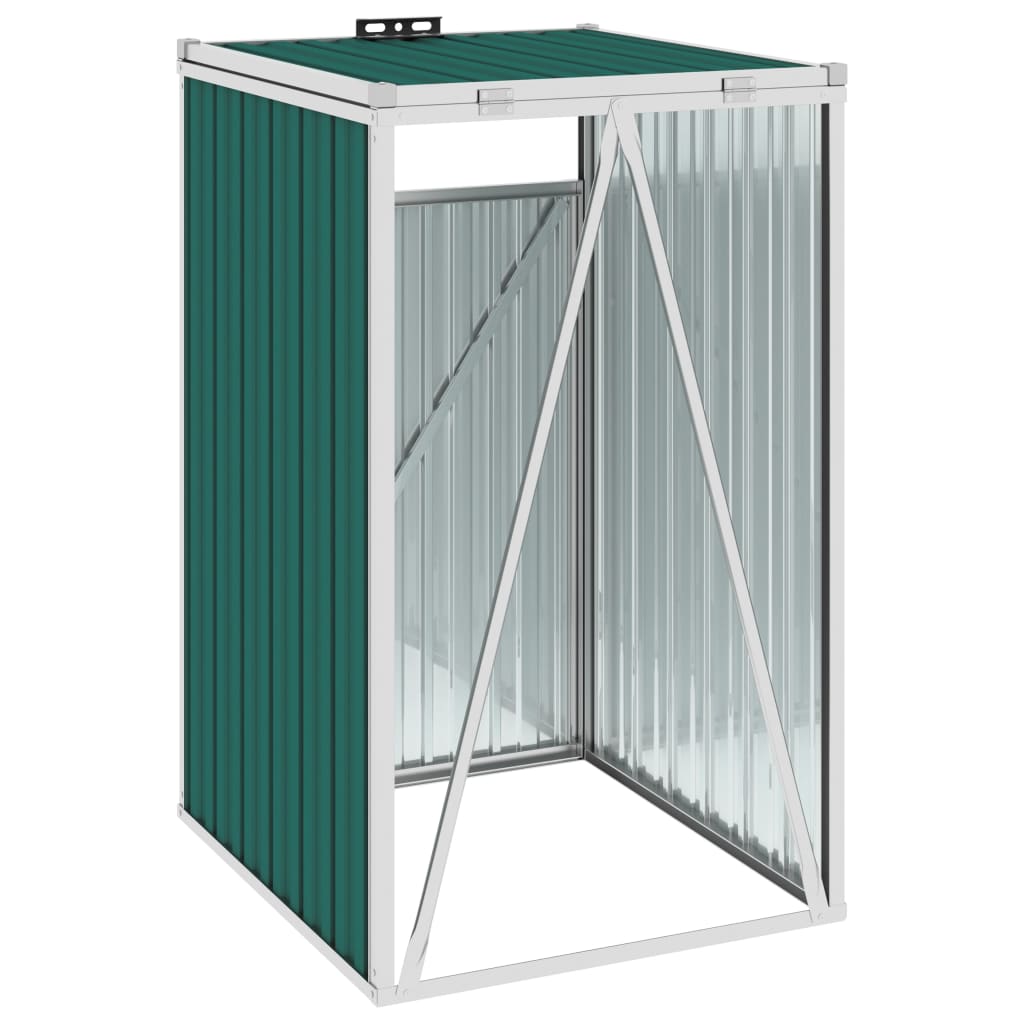 Copri Bidone Rifiuti Verde 72x81x121 cm in Acciaio cod mxl 46666