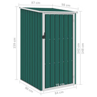 Capanno da Giardino Verde 87x98x159 cm in Acciaio Zincato  cod mxl 65887