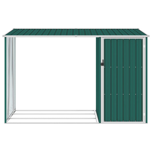 Capanno per Legna Verde 245x98x159 cm in Acciaio Zincato cod mxl 47968