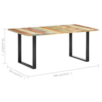 Tavolo da Pranzo 180x90x76 cm in Legno Massello di Recupero cod mxl 26229