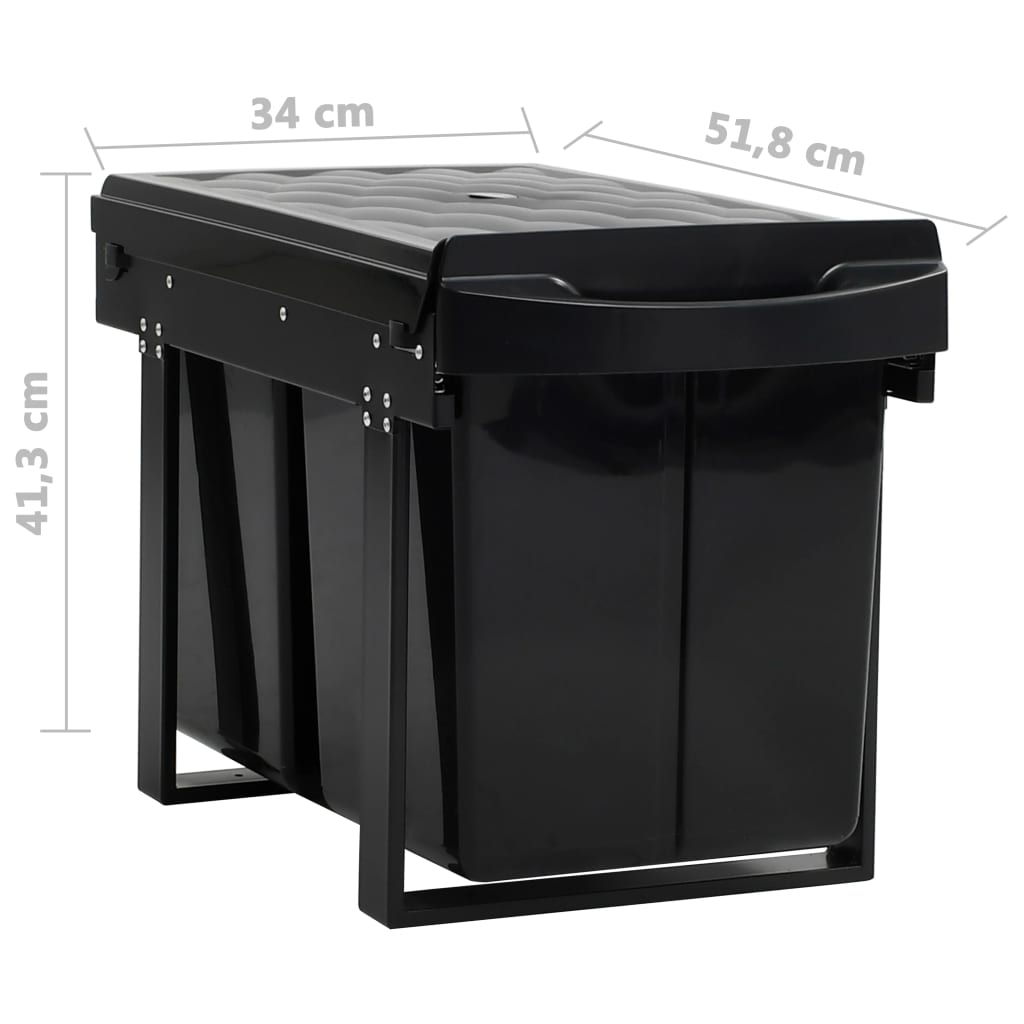 Cestino Estraibile per Mobile Cucina Chiusura Ammortizzata 48L 51181