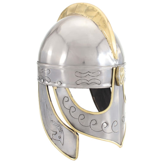 Elmo Beowulf Antico Replica LARP Argento in Acciaio 286232