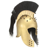 Elmo da Guerriero Greco Antico per LARP in Acciaio Ottone cod mxl 76419