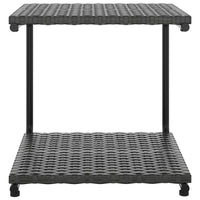 Lettino Prendisole per 2 Persone con Cuscini in Polyrattan Nero 48129