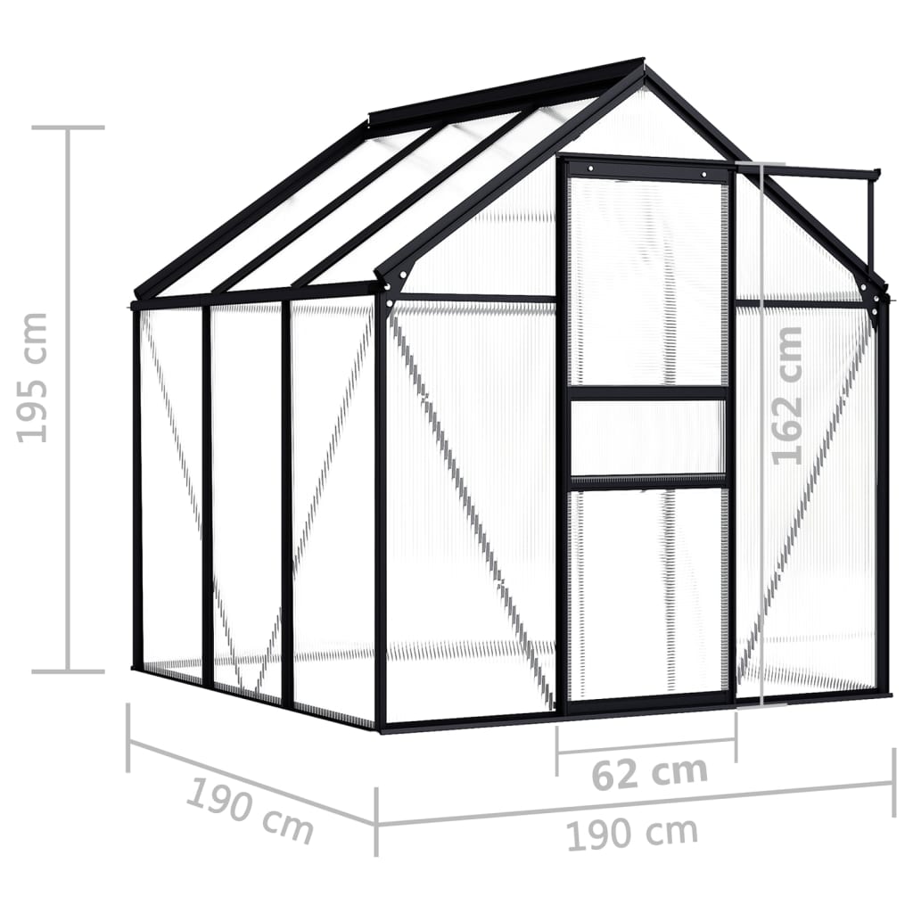 Serra Antracite in Alluminio 3,61 m² cod mxl 54245