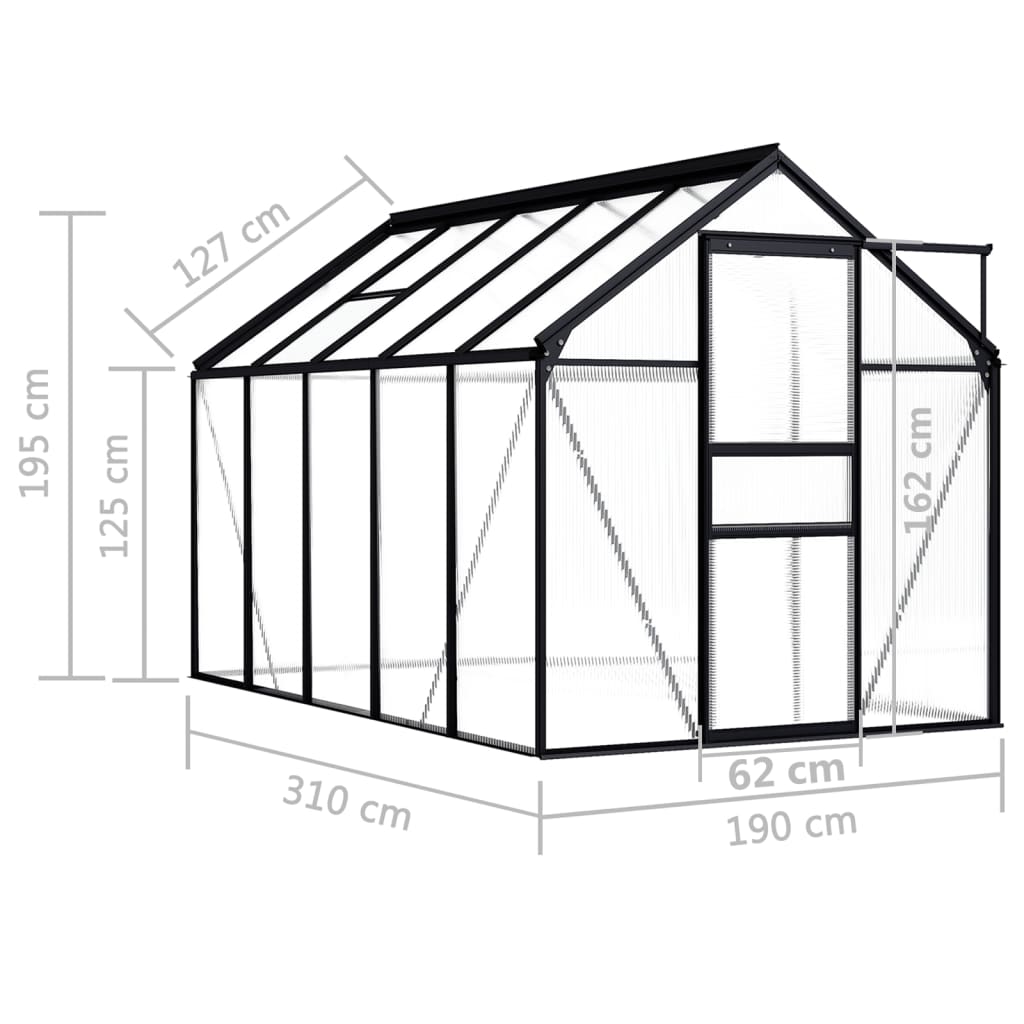 Serra Antracite in Alluminio 5,89 m² cod mxl 53947