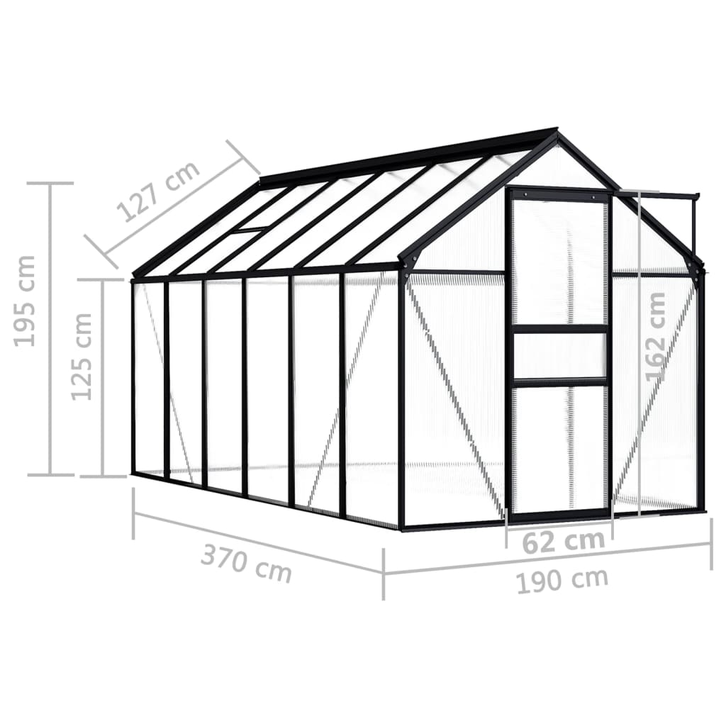 Serra Antracite in Alluminio 7,03 m² cod mxl 52750