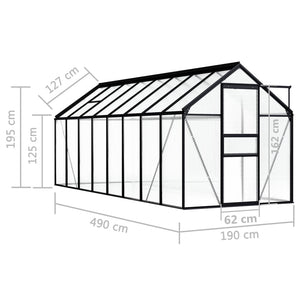 Serra Antracite in Alluminio 9,31 m² cod mxl 53130