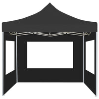 Gazebo Pieghevole con Pareti Alluminio 2x2 m Antracite 48932